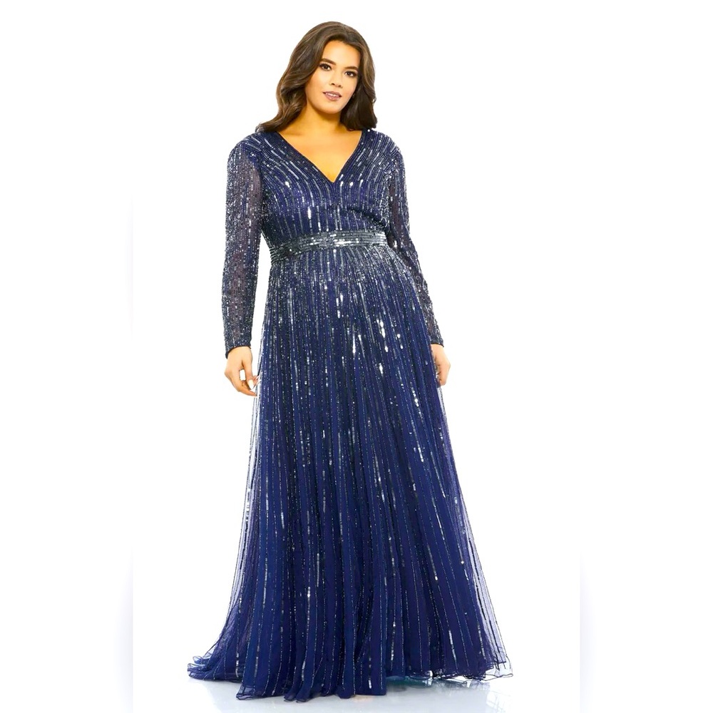 👗 NWT! Mac Duggal Beaded A-Line Dress